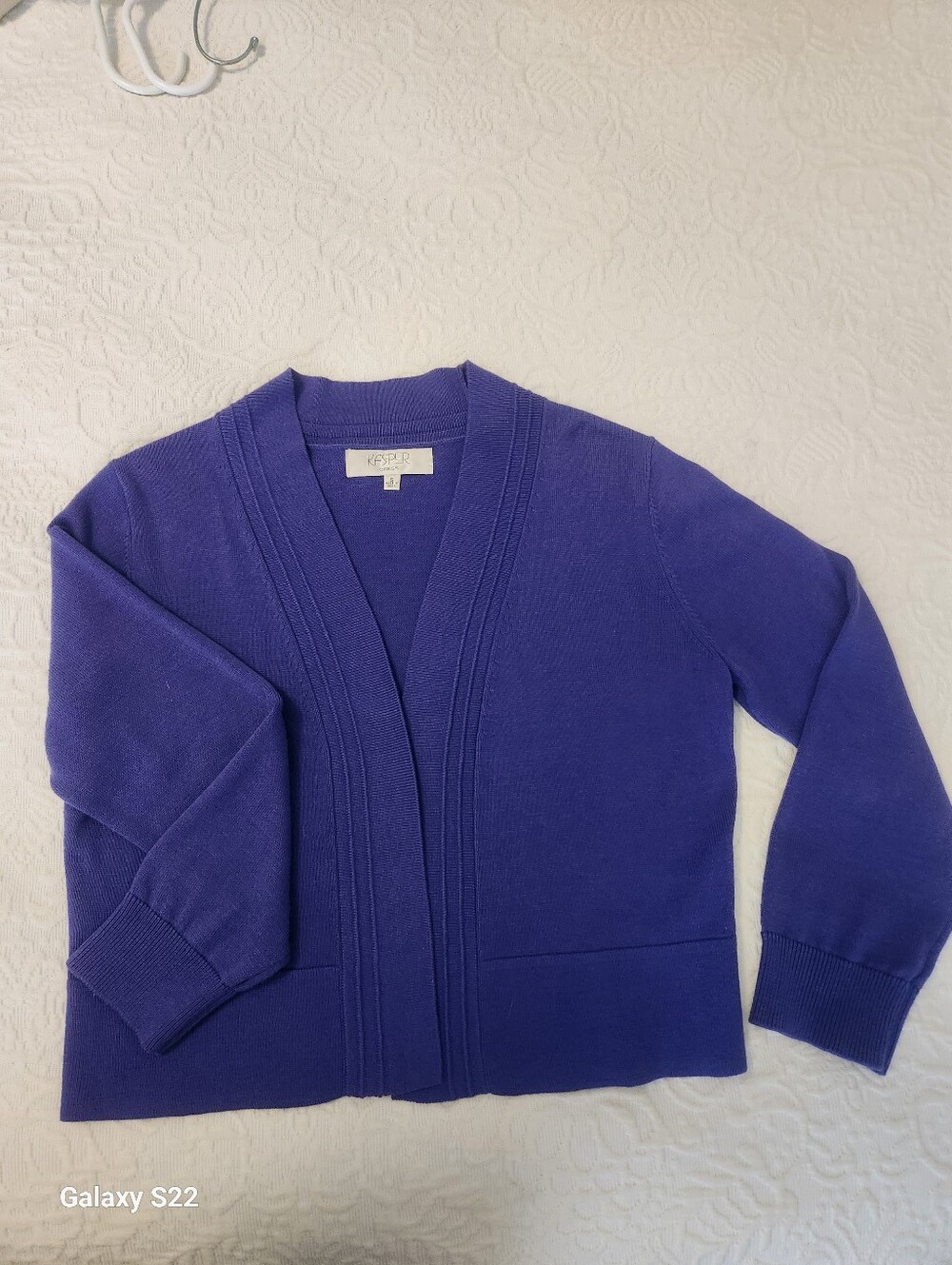 Kasper Vibrant Purple Open-Front Cardigan